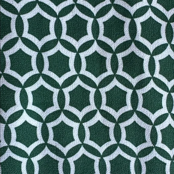 BODEN Tall Caftan Dress Green & White Geometric Patterned Tunic Dress Size 12L - Picture 7 of 10